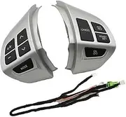 LUMIXE Car Cruise Control Button, for Peugeot, 4007 2007, for IOn 2011 Car Styling Accessories Buttons Multi-function Car Steering Wheel Control Buttons With Cables Car Steering Wheel Switch Button(BL