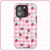 Sweet Strawberry (Picnic) iPhone Case Tough Pro 13 Max 16 15 14 MagSafe
