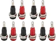 Baxnore Professional 2mm Banana Socket Panel Mount, Binding Post with Brass Spring Contacts, Two Color-Coded Red/Black Connectors for Electronics Testing, Power Inverters