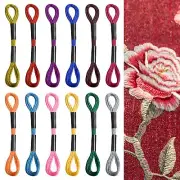 12 Skeins Metallic Embroidery Thread Glitter Floss for Friendship Bracelets