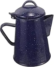 SECFOU Coffee Pot 1.2l Handheld Water Pot Blue Herringbone Kitchen Tea Kettle Tea Supply for Home Office