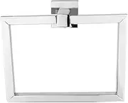 Towel Ring Modern Chrome Towel Ring Holder Wall Mounted Square Bathroom Accessory Bath Towel Ring Bathroom Accessories
