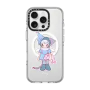 iPhone 16 Pro Clear Case MagSafe Compatible blue kitty