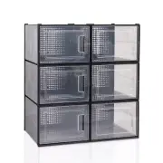 Storage Shoe Box; Foldable Clear Sneaker Display Box; Stackable