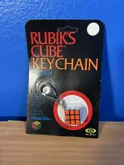 NEW Vintage Rubik's Cube Keychain MINI Puzzle 1982 By Ideal