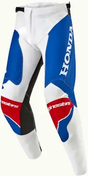 Alpinestars Honda Racer Iconic, textile pants , color: White/Light Blue/Light Red/Black , size: 36