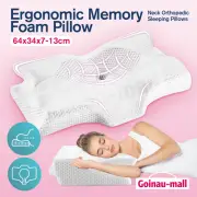 Memory Foam Bed Pillow Cervical Neck Contour Rebound Sleep Support Soft Cushion