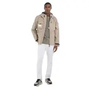 Replay Mens Casual Jacket Double Face Laminated Poly Cream