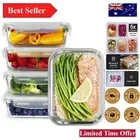 Smart Lock Glass Meal Prep Containers - 5 Pack for Healthy Eating on the Go