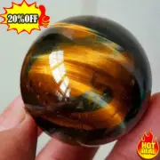 Natural Rare Tiger Eye Crystal Ball Gemstone Sphere Stone Healing HOTK
