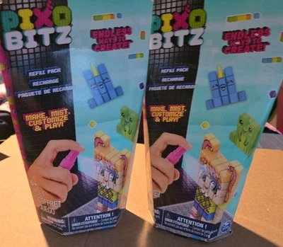 Lot of 2 Pixobitz Refill Pack with 270 Water Fuse Beads New Sealed