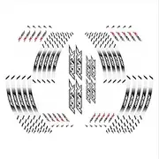 Stripe Stickers for Honda XADV X-adv Motorcycle Sticker Wheel Sticker Reflective Stripe Tape Decal (Color : Silver)