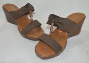 Italian Shoemakers Women's Lori Chocolate Wedge Sandal - Size 10 NWB