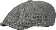 [Fadcaer] Newsboy Caps for Men Peaky Blinders Hat Mens Caps Flat Boys Flat Cap Cotton Newsboy Cap Adjustable Cabbie for Men Tweed Flat Caps Men for Men Boy Autumn Winter