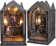AONGAN Book Nook Kit - DIY Miniature Dollhouse Kit, DIY 3D Wooden Puzzle Bookends, Craft Gifts/Home Decoration for Family (Quiet Night Prayer)