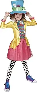 Rubie's Official Girl's Disney Alice in Wonderland Mad Hatter Costume - 9-10 Years,Yellow