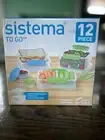 SISTEMA TO GO LOCKING LID LUNCH PACK SET BENTO PHTHALATE & BPA FREE 12pc SEALED