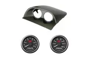 VY VZ Commodore Clip-In Gauge Pod Holder w/ Black Volts and Oil Press Gauges