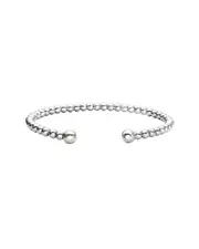 Italian Silver Beaded Cuff