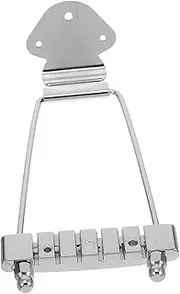 HONITANO Professional Archtop Tailpiece for String Guitar Durable Silver String Spacing Replacement for Upgrading Old Broken Tailpieces