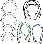 SUPVOX 20pcs Heavy Duty Bungee Cord Versatile Elastic Straps for Outdoor Use Includes Random Colors for Securing Luggage and Gear