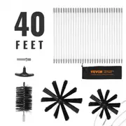 VEVOR 29 Pieces 12.2M Dryer Vent Cleaner Kit, Include 3 Different Sizes Flexible Lint Trap Brush, Reinforced Nylon Duct Cleaning Dryer Vent Brush, Dry