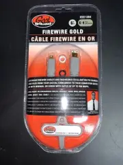 GEEK SQUAD Firewire Cable Gold 6' 6-pin to 4-pin GS-14FW64 IEEE 1394