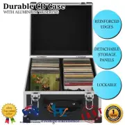 CD Holder Storage Case for 40 CDs Lockable Sturdy Disc Media Organiser Box Black