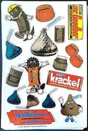 Vintage 1996 Hershey’s Chocolate Candy Sticker Sheet