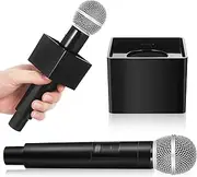 1pcs Fake Microphone: Plastic Pretend Microphone Prop Realistic Mic for Birthday Party Stage Role Play Speech Practice
