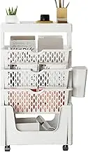 Books Storage Cart - Rolling Book Shelve, Bookshelf Organizer | 5 Tier Book Rack Storage Bookshelf Wheel, Multi Functional Large Storage Moving Cart Storage Utility Carts for Classroom Home Study
