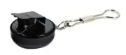 New 6pc 1" Mini Retractable Pull Reel Key Chains Black Key ID Badge Belt Clip