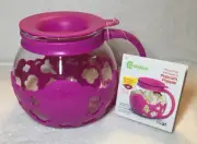 Ecolution Micro-Pop 1.5 Qt Microwave Popcorn Popper Glass - Color Fuchsia. New!