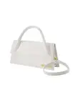 Jacquemus Long Flap Clasp Bag - Leather - Cotton Lining Women White Handbags