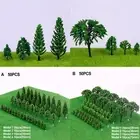 Trees Model 50PCS 50pcs Miniature Trees Trees Wargame Scenery DIY Green