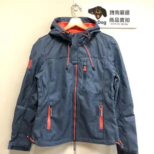 跩狗嚴選 正品 極度乾燥 Superdry 牛仔藍灰 螢光 櫻桃 粉紅 連帽刷毛防風 彈性材質 風衣 外套 風暴灰