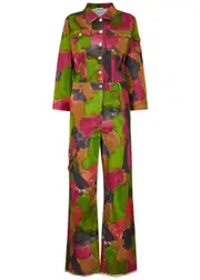 Helmstedt Iris Tie-dyed Denim Jumpsuit - Multicoloured M (UK12 / M)