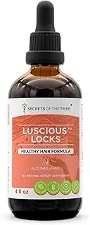 Luscious Locks Alcohol-Free Extract, Glycerite Amla,Hibiscus, Stinging Nettle, Horsetail, Reishi Mushroom, Oatstraw. Tincture, Herbal Extract Healthy Hair Formula 4 OZ