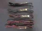 5 NEW Cordo-Hyde 24-inch Waxed Dress Shoe Laces ~ 2 Black, 1 Brown, 1 Burgundy