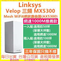 在飛比找Yahoo!奇摩拍賣優惠-Linksys Velop MX5300 WiFi6 Mes