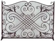 Fireplace Screens Copper/Black Arched Panel Fireplace Screen - 33" H X 44" W - 12" Long Legs Fireplace Screen Flat Fireplace Screens Decorative Comfortable Anniversary