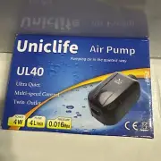 Uniclife Aquarium Air Pump Adjustable UL40 2 Outlets Oxygen Pump（#13）