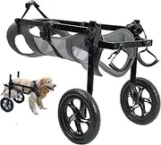 KAJILE Foldable and Adjustable Two-Wheeled Wheelchair for Pets,Dog Wheelchair for Large and Medium Dogs,Rehabilitation of The Hind Limbs of Pets,Grey,XXL