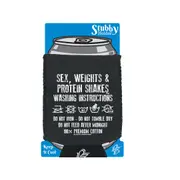 Gym Swps Washing Instructions - Funny Novelty Stubby Holder With Base