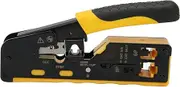 RJ45 Crimper Network Hand Tools, Network Cable Cutting Stripping Crimper, RJ11 RJ12 RJ45 Data Cable Crimper for Network and Telephone Cables Modular Connector