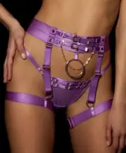 Honey Birdette Jasmin Amethyst Suspender Small