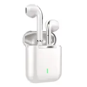 J18 TWS True Wireless Earbuds Upgraded Bluetooth 5.1 Chip - Touch Control Hifi in-Ear Sport Earphones - Deep Bass Stereo Sounds with Noise Cancelling Microphone - White