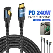 240W USB C Right Angle Cable Type C Fast Charging Charger Cord For iphone 15 16
