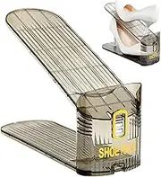 Shoe Storage Slots - Over-The-Door Shoe Organiser, Foldable Shoe Rack, Non-Slip Double Layer Shoe Holder, Adjustable Shoe Storage Solution for Home and Bathroom 10.83 x 3.94 x 4.72 Inches