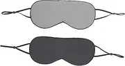 Baluue 2pcs Adjustable Dual Sided Night Sleeping Eye Masks Breathable Sleep Eye Patches for Travel & Grey Sleep Aid for Restful Sleep